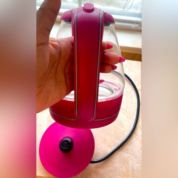 Pink Borosilicate Glass Electric Kettle, 1.5 Liter, EUC - Picture 9 of 14